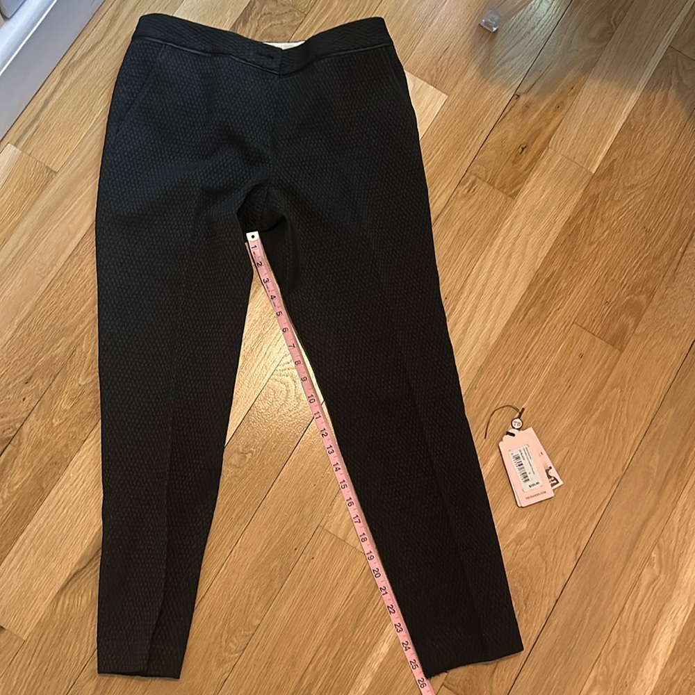 Ted baker black textured pique tapered pants women